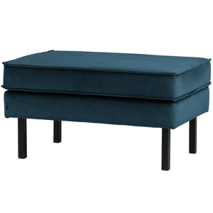 WOOOD Rodeo hocker velvet Blauw