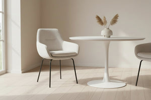 HelloChair HC24 Lenes eetkamerstoel Paris Light Grey vierpoot bruin
