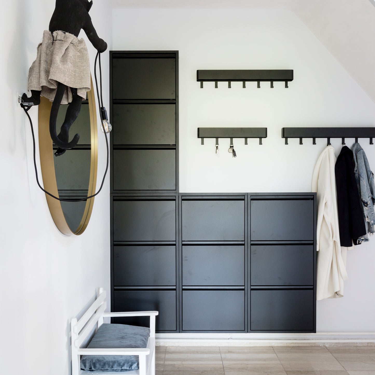 Spinder Design Billy 3 schoenenkast Zwart