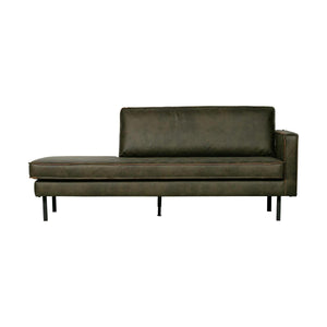 WOOOD Rodeo daybed rechts eco-leer Olijfgroen