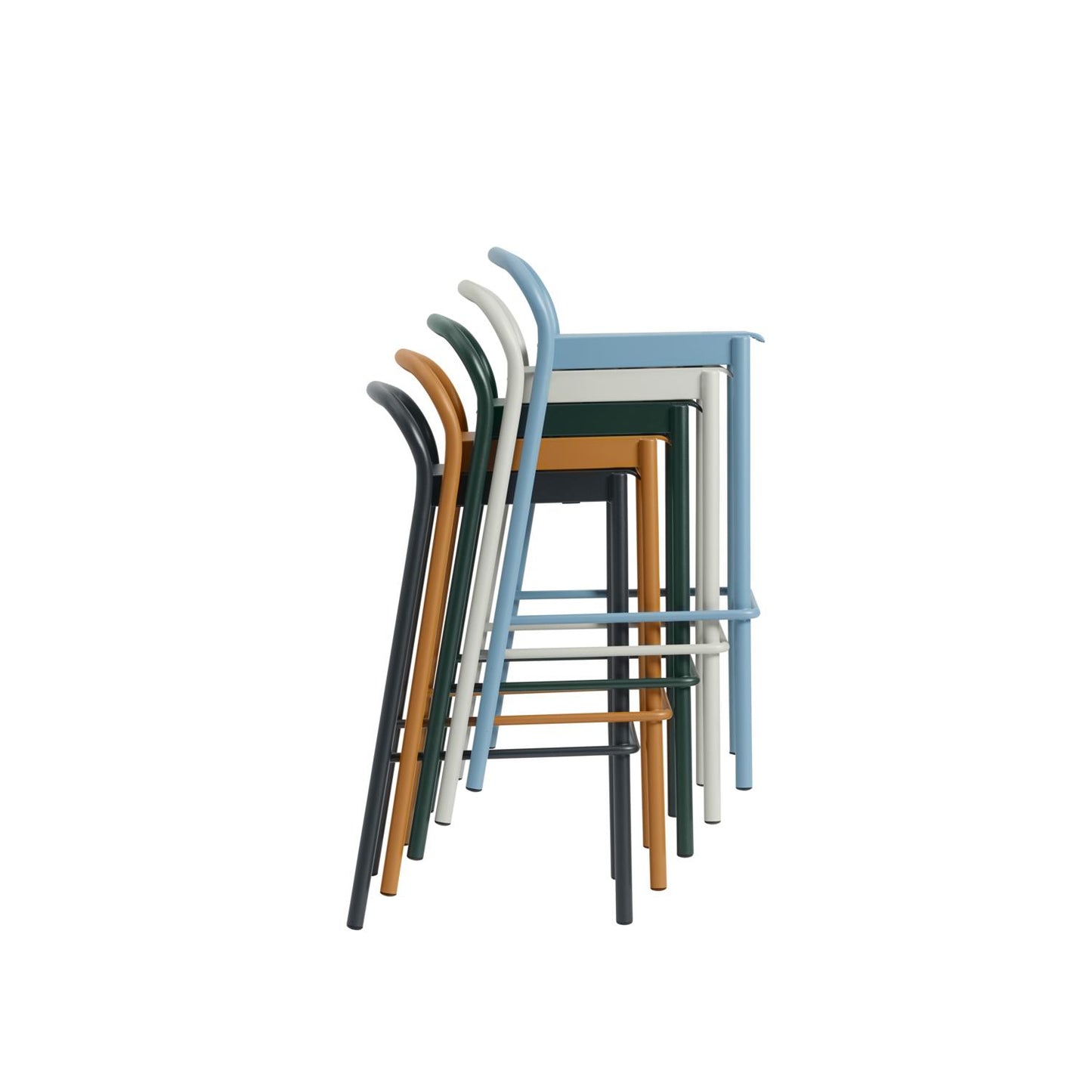 Muuto Linear Steel tuin barkruk H65 Grey