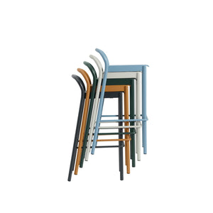 Muuto Linear Steel tuin barkruk H65 Pale Blue