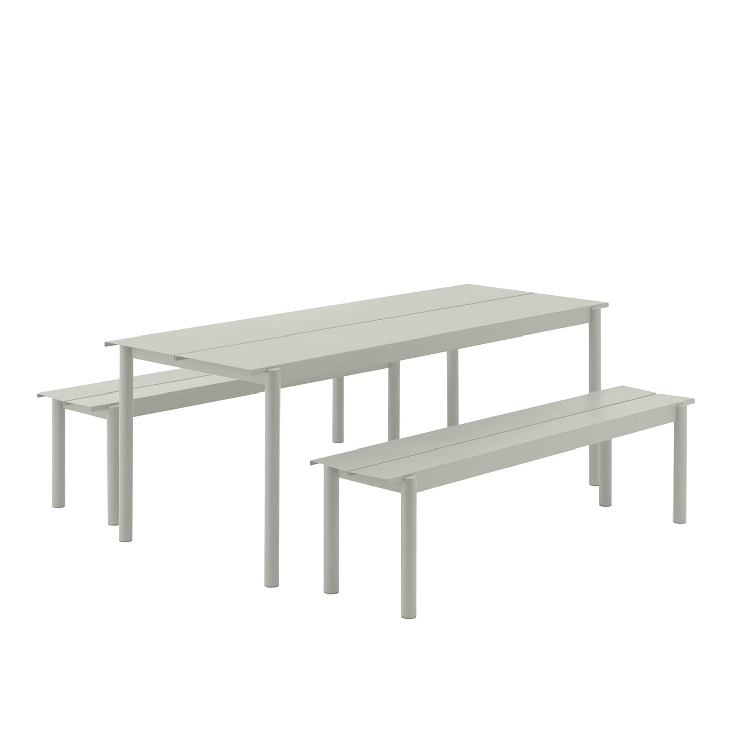 Muuto Linear Steel tuinbank 170 cm Grey