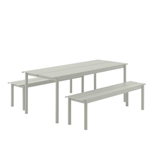 Muuto Linear Steel tuintafel 200x75 cm Grey