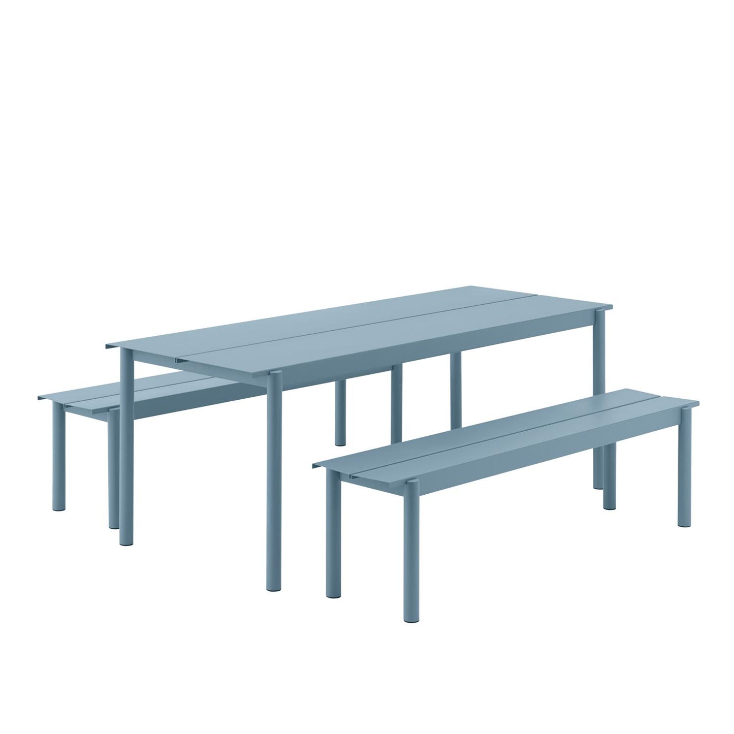 Muuto Linear Steel tuinbank 170 cm Pale Blue