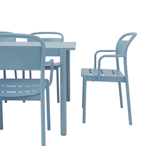 Muuto Linear Steel tuinstoel Pale Blue
