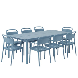 Muuto Linear Steel tuinstoel Pale Blue