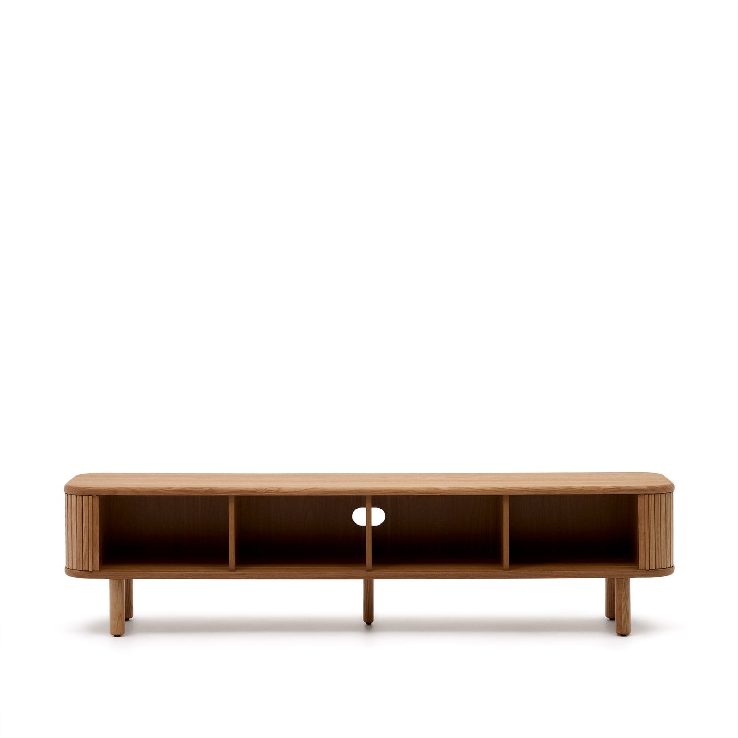 Kave Home Mailen tv-meubel met 2 deuren essen natuurlijke afwerking 200 x 50 cm