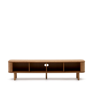 Kave Home Mailen tv-meubel met 2 deuren essen natuurlijke afwerking 200 x 50 cm