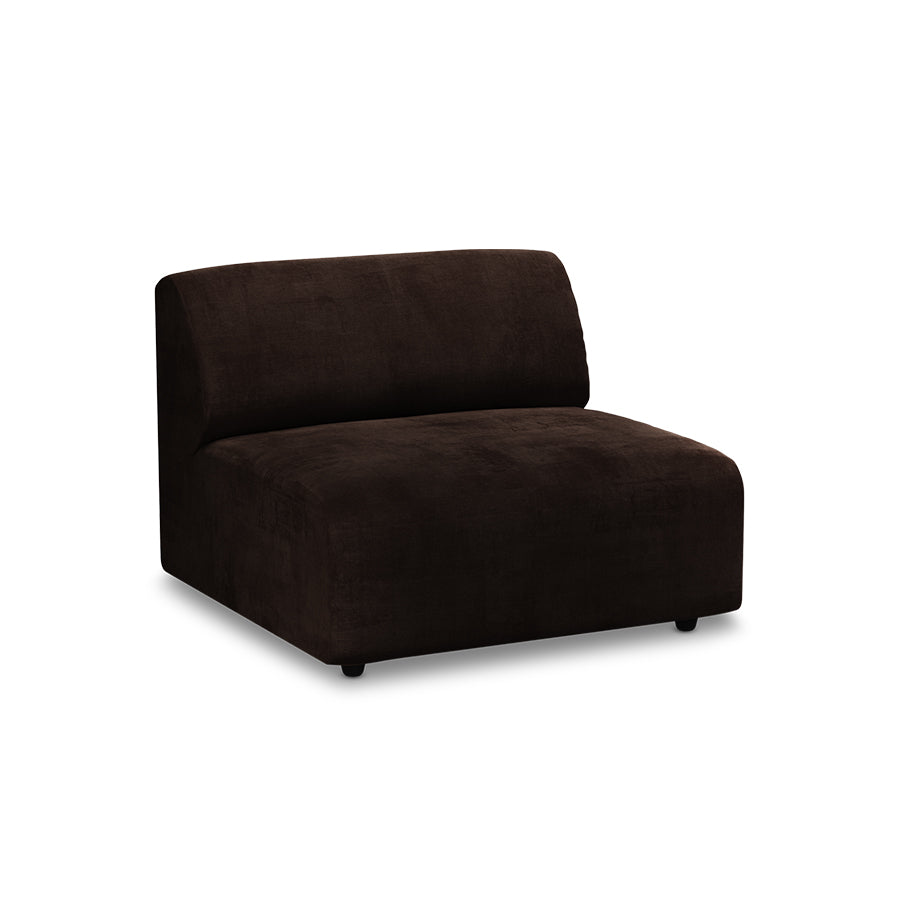 HKliving Jax bank middle Royal Velvet Espresso