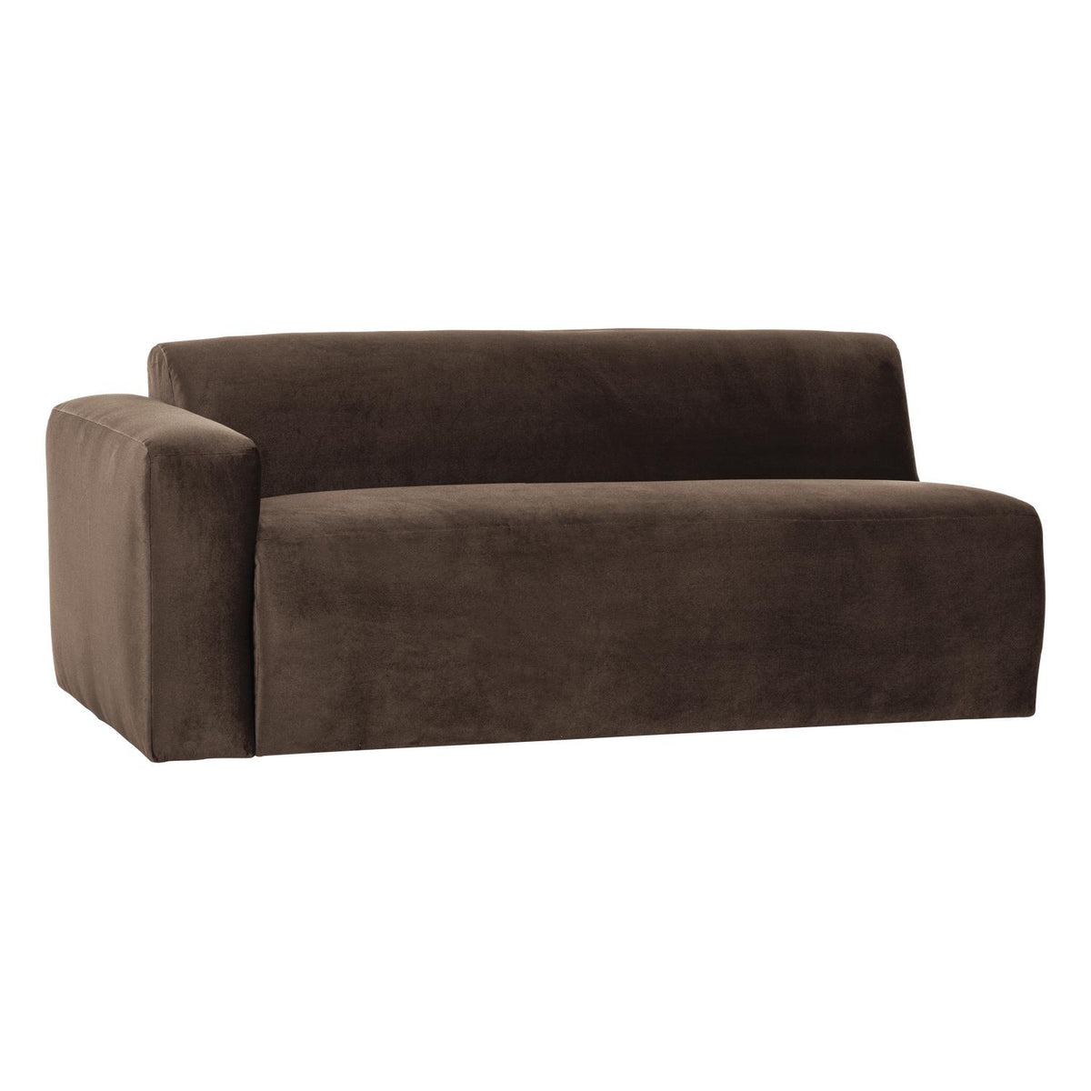 WOOOD Mojo Base 2-zits bank arm links velvet Bruin