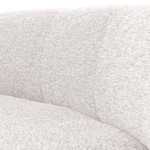 WOOOD Mojo Base eetbank halfronde hoek rugleuning bouclé Ecru