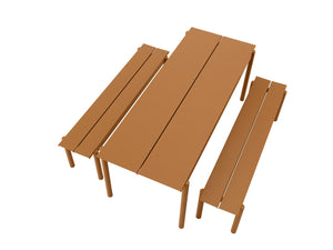 Muuto Linear Steel tuintafel 200x75 cm Burnt Orange