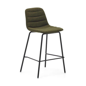 Kave Home Zunilda barkruk H65 chenille Dark Green
