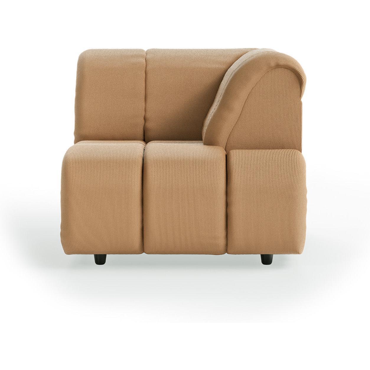 HKliving Wave bank right high arm Corduroy Rib Brown