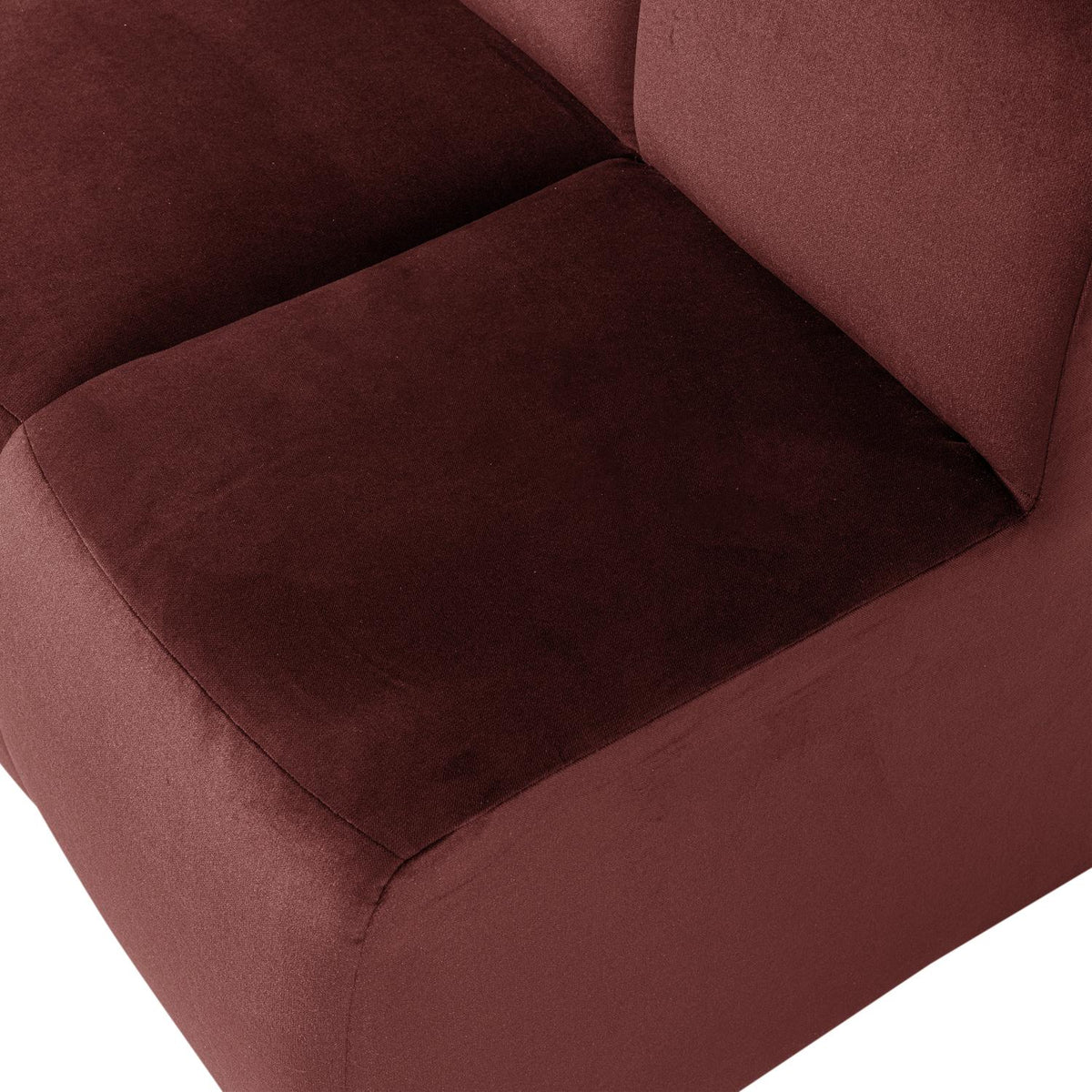 WOOOD Mojo eetkamerbank 84 cm met rugleuning velvet Kastanjebruin