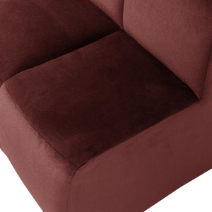 WOOOD Mojo eetkamerbank 84 cm met rugleuning velvet Kastanjebruin