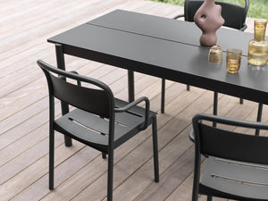Muuto Linear Steel tuintafel 200x75 cm Black