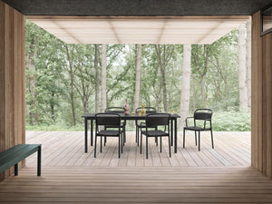 Muuto Linear Steel tuintafel 200x75 cm Black