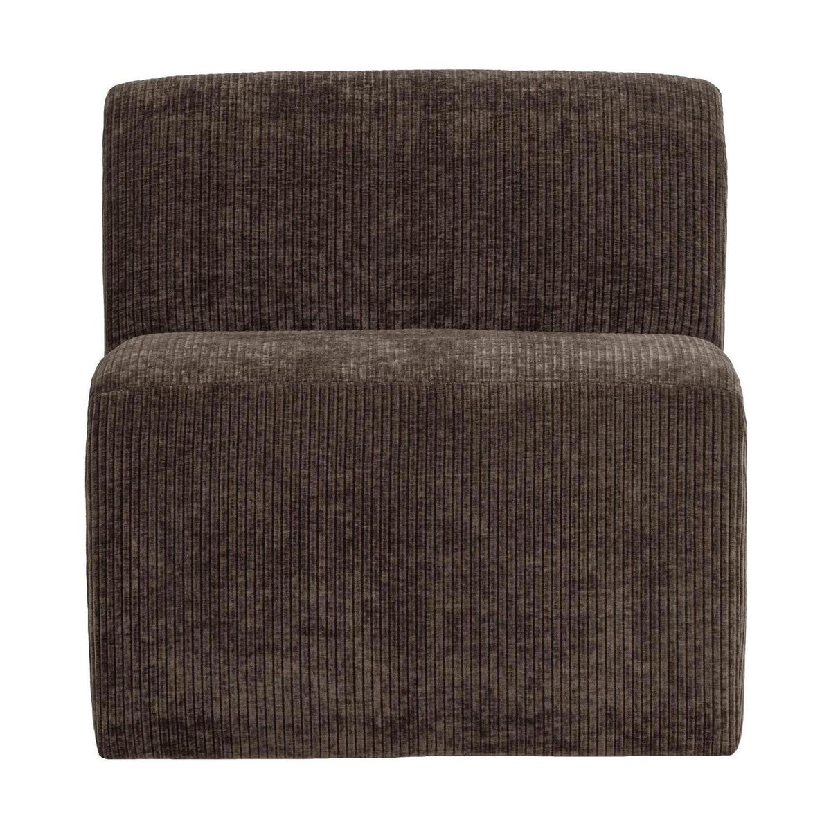 WOOOD Mojo Base eetkamerbank 84 cm met rugleuning rib Bruin