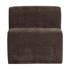 WOOOD Mojo Base eetkamerbank 84 cm met rugleuning rib Bruin