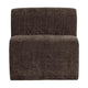 WOOOD Mojo Base eetkamerbank 84 cm met rugleuning rib Bruin