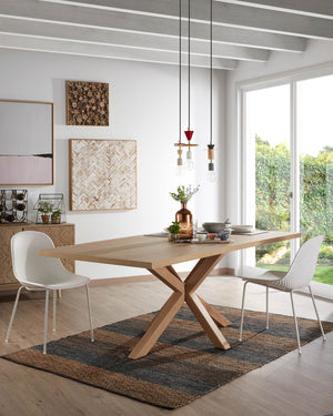 Kave Home Argo eettafel rechthoek 180x100 cm Natural/Natural