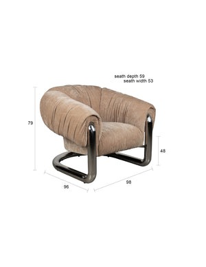 Dutchbone Marly fauteuil Beige