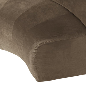 WOOOD Mojo Base eetbank halfronde hoek rugleuning velvet Taupe