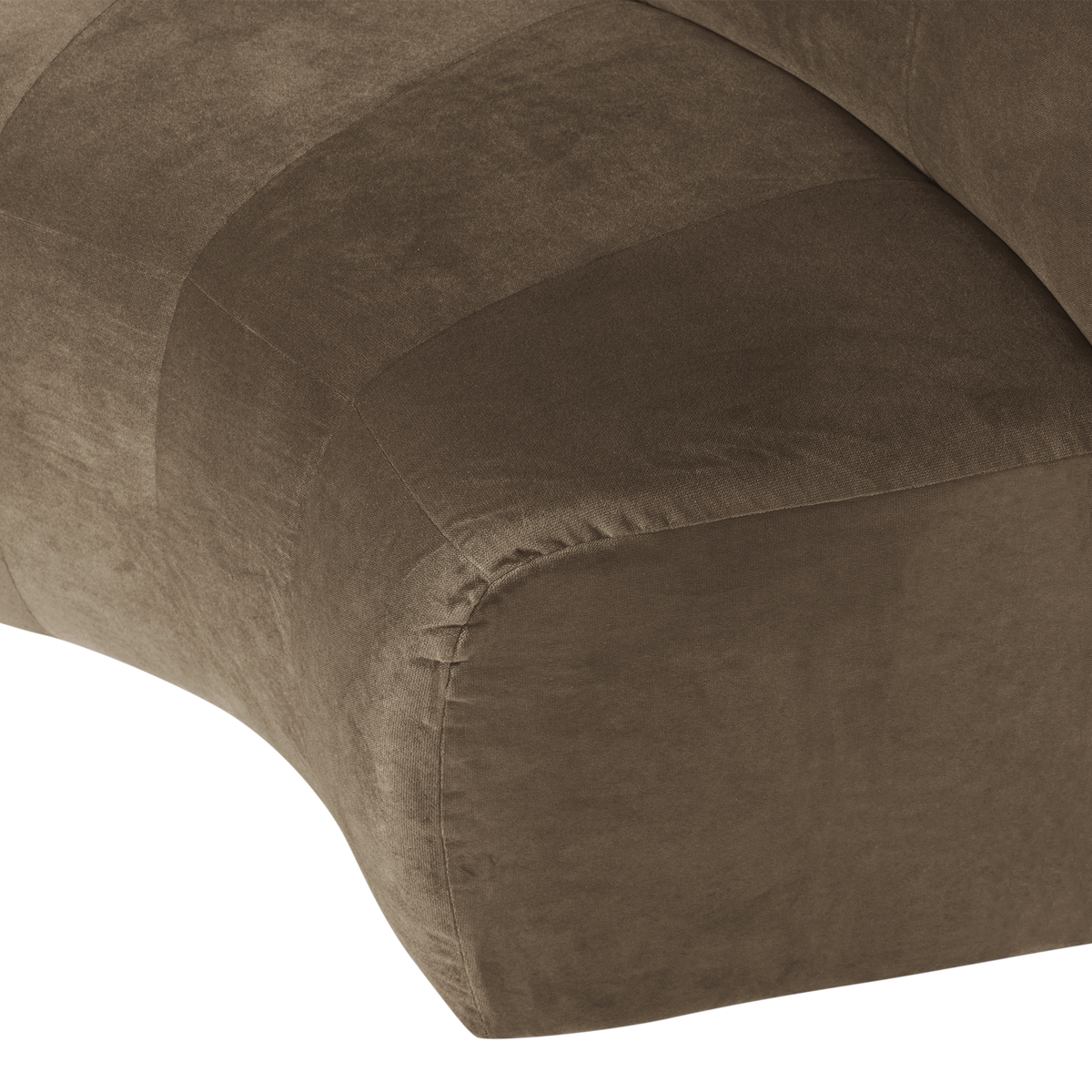 WOOOD Mojo Base eetbank halfronde hoek rugleuning velvet Taupe