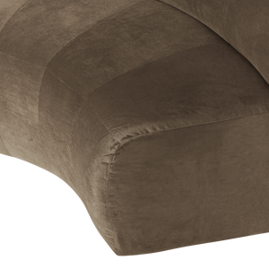 WOOOD Mojo Base eetbank halfronde hoek rugleuning velvet Taupe