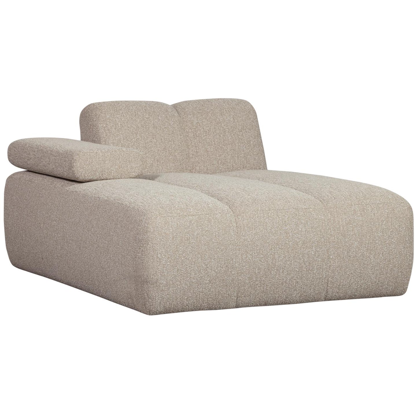 WOOOD Mojo chaise longue bank arm links bouclé Beige Melange