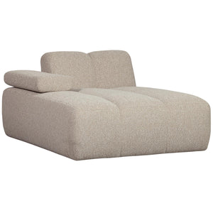 WOOOD Mojo chaise longue bank arm links bouclé Beige Melange