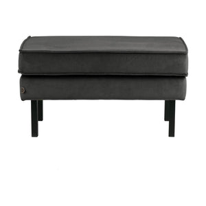 WOOOD Rodeo hocker velvet Antraciet