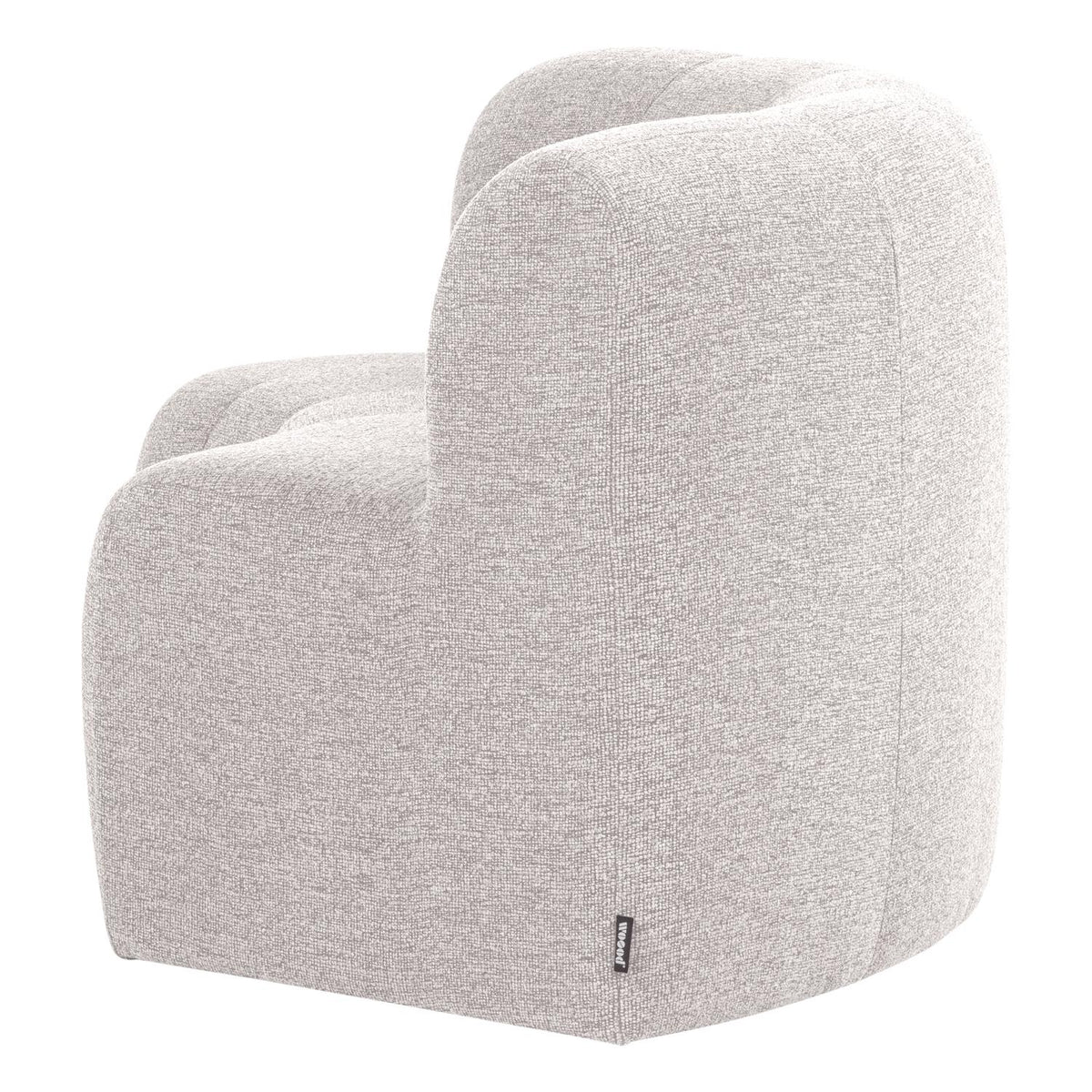 WOOOD Mojo Base eetbank halfronde hoek rugleuning bouclé Ecru