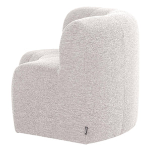 WOOOD Mojo Base eetbank halfronde hoek rugleuning bouclé Ecru
