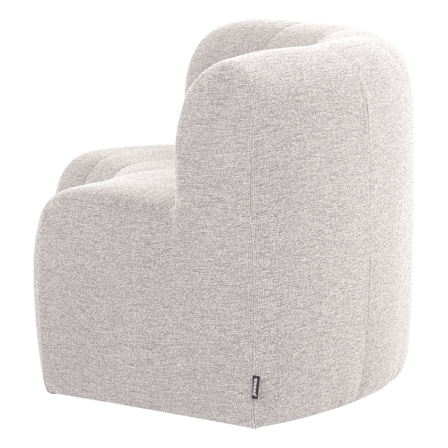 WOOOD Mojo Base eetbank halfronde hoek rugleuning bouclé Ecru