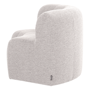 WOOOD Mojo Base eetbank halfronde hoek rugleuning bouclé Ecru