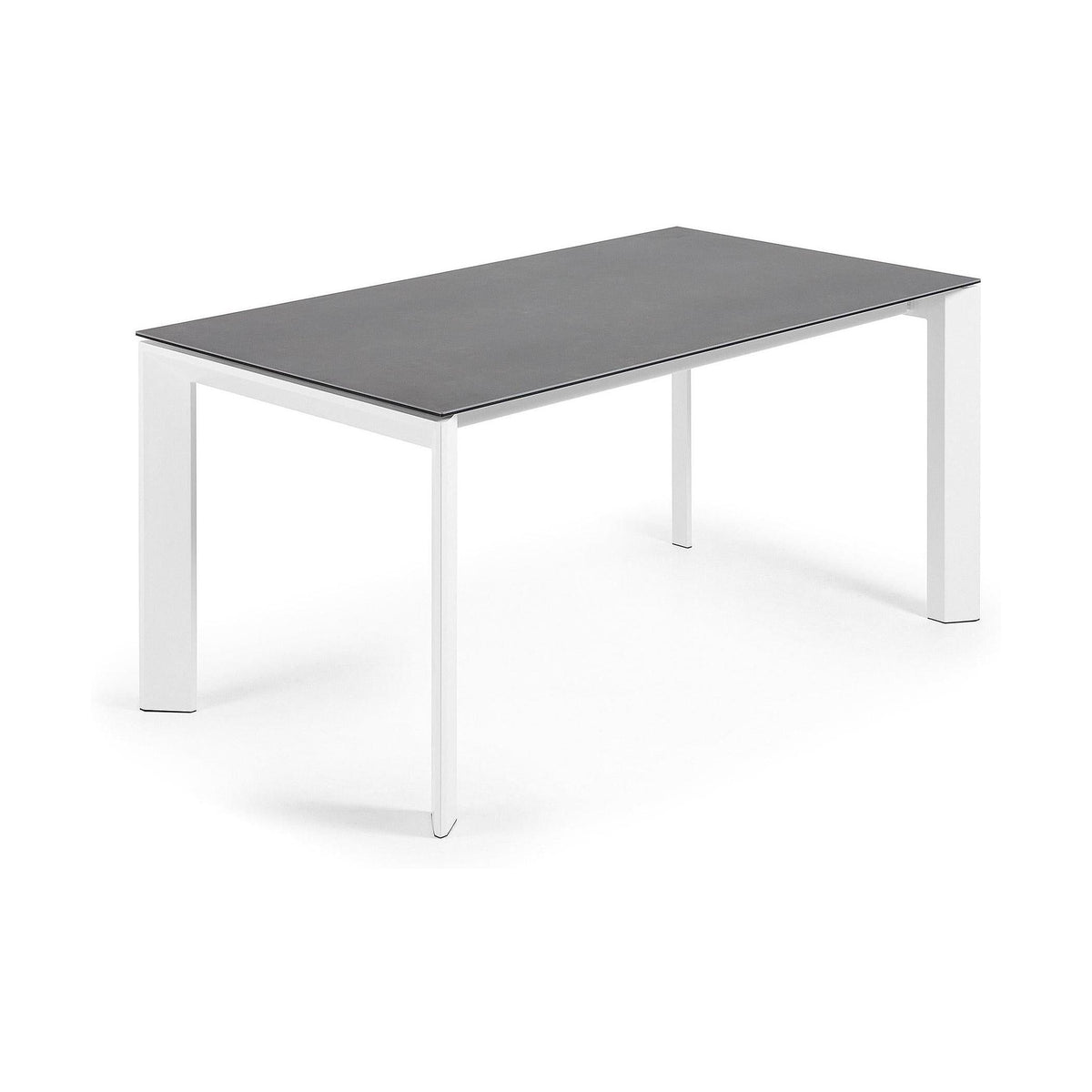 Kave Home Axis eettafel uitschuifbaar 160/220x90 cm Grijs/Wit