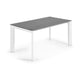 Kave Home Axis eettafel uitschuifbaar 160/220x90 cm Grijs/Wit
