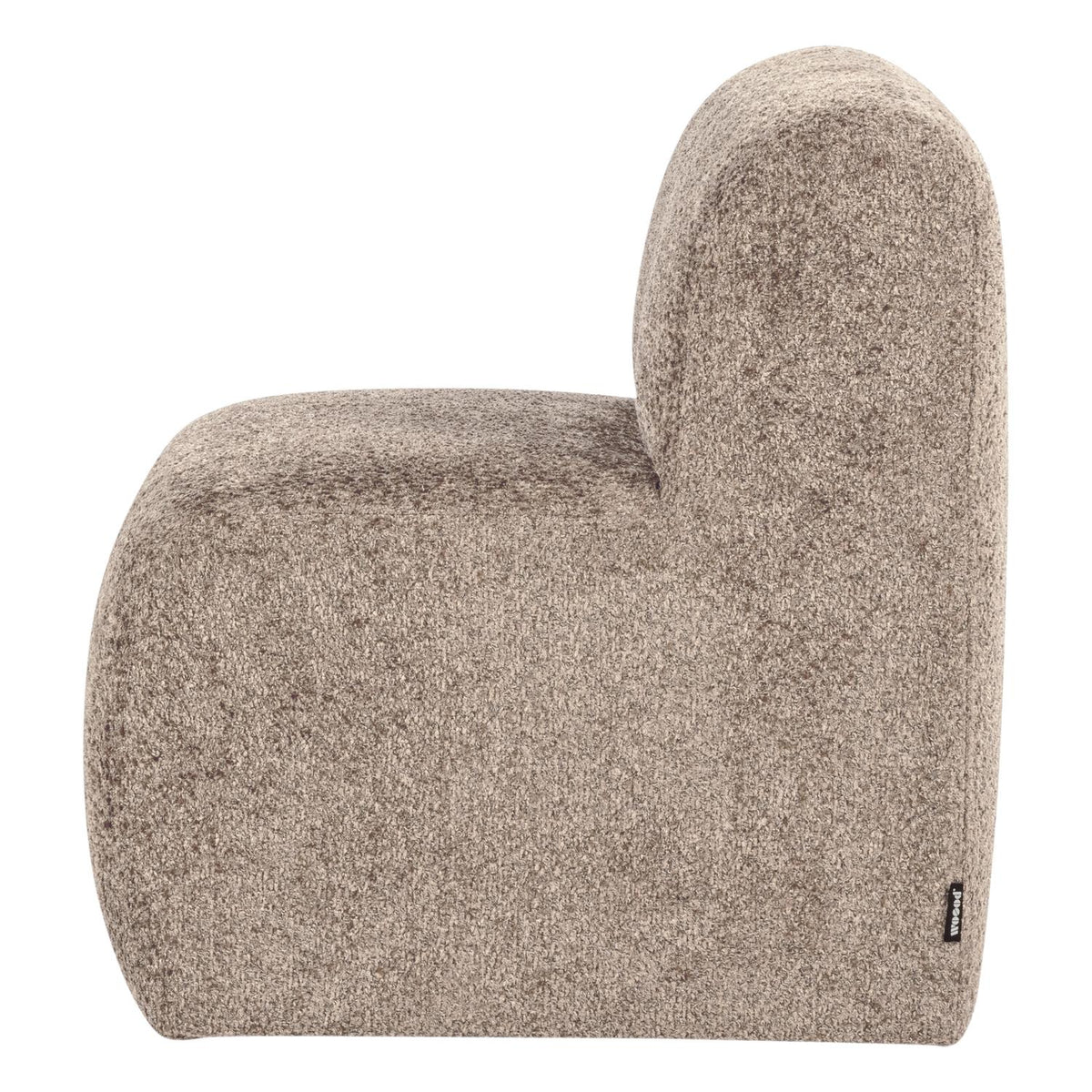 WOOOD Mojo Base eetkamerbank 84 cm met rugleuning wollig Donkerzand