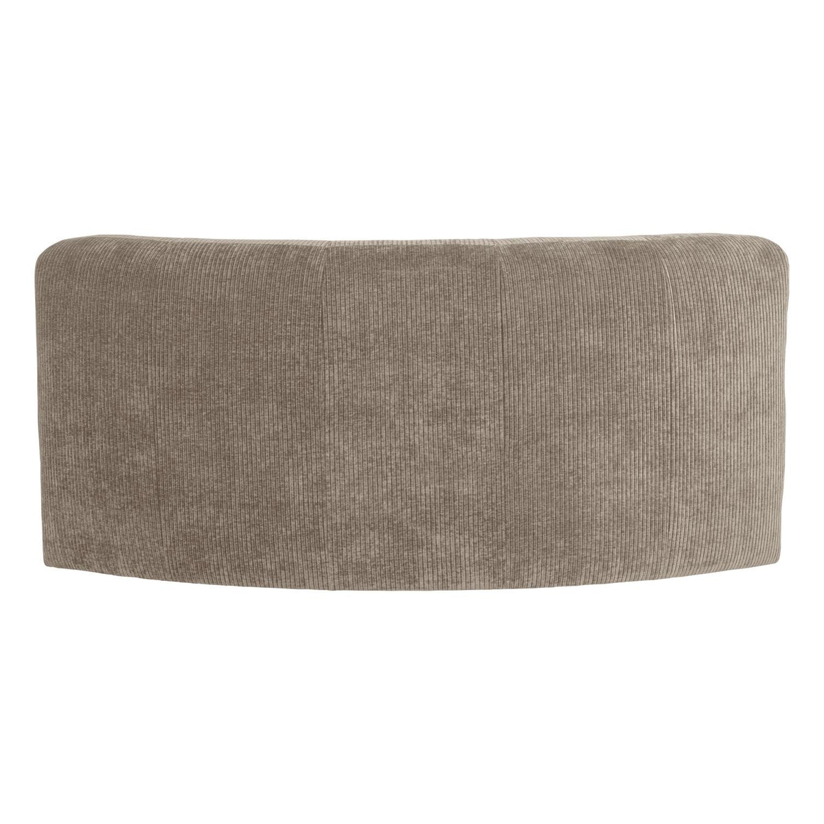 WOOOD Mojo Base eetbank halfronde hoek rugleuning rib Donkerzand