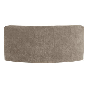 WOOOD Mojo Base eetbank halfronde hoek rugleuning rib Donkerzand
