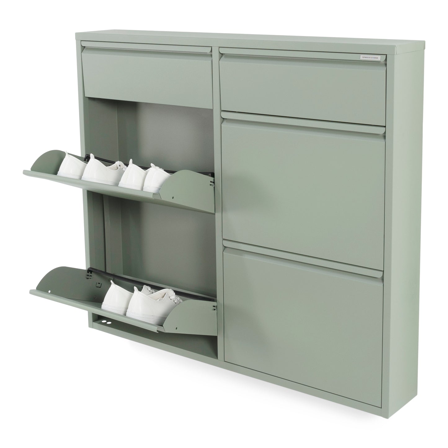 Spinder Design Billy 6 schoenenkast Dusty Green