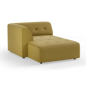 HKliving Vint bank left divan Linen Burnt Ochre