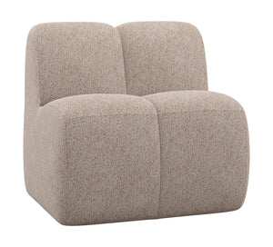WOOOD Mojo eetbank 84 cm met rugleuning Wollig Donkerzand