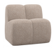 WOOOD Mojo eetbank 84 cm met rugleuning Wollig Donkerzand