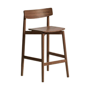 Kave Home Evera barkruk H66 Brown met rugleuning