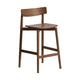 Kave Home Evera barkruk H66 Brown met rugleuning