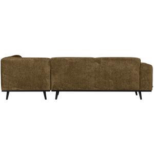 WOOOD Statement hoekbank rechts Structure Velvet Brass